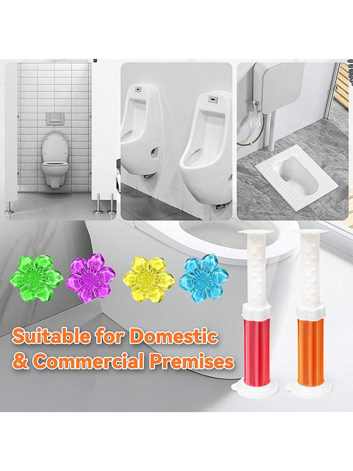 84 Flowers Toilet Cleaner Gel - (6 in 1)Air Freshener, Effective Deodorizer, Long Lasting Fragrance for Bathroom, Toilet Bowl